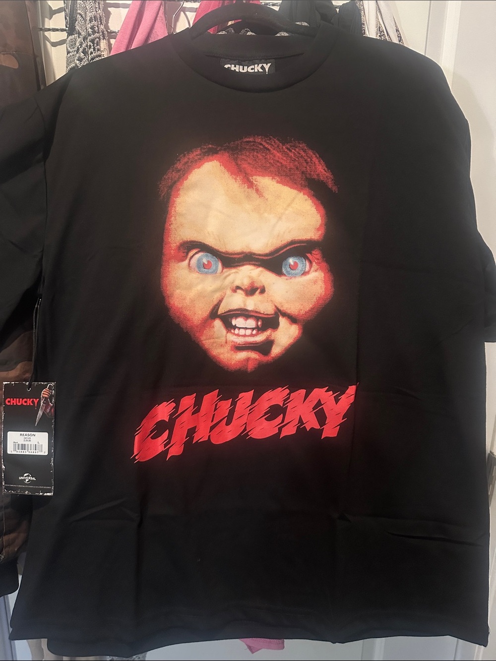 Chucky Graphic Kids Short Sleeve Tee - Black & Red